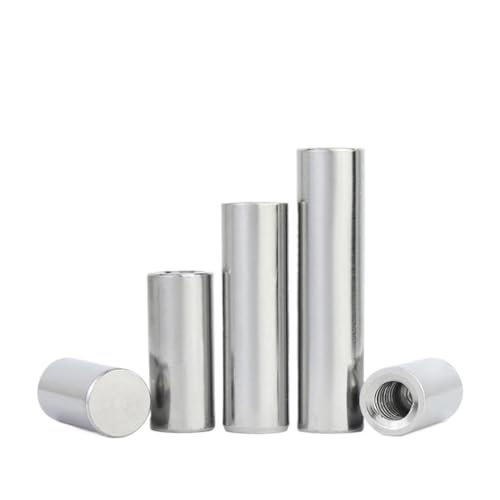SellGood Handmutter 1/2/3/5/10 Stück 304 Edelstahl Innengewinde Zylinderstift M3 M4 M5 M6 Innenzahnpositionierungsstift Innengewinde mit Loch(D12x40mm-M6(2pcs)) von SellGood