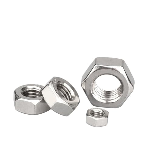 SellGood Handmutter 1~20 Stück 304 Edelstahl Grob Feingewinde Sechskantmutter UNC UNF 4# 6# 8# 10# 12# 1/4 5/16 3/8 7/16 1/2 5/8 3/4(7I16-14(5pcs)) von SellGood
