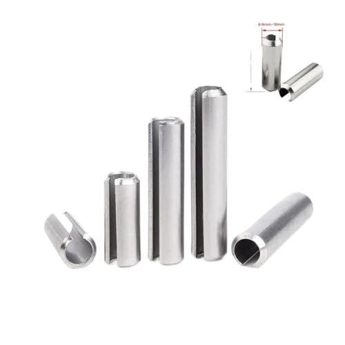 SellGood Handmutter 5/10/20 Stück M4 M5 M6 M8 304 Edelstahl zylindrische Positionierungs-Spanndübelrolle Federstift elastischer Splint Länge 12~50 mm(M6-10pcs,16mm) von SellGood