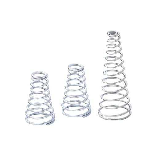 SellGood Metallfedern 10 Stück Drahtdurchmesser 1 mm Turmfedern Konischer Kegel Druckfeder Kegeldruckfeder 304 Edelstahl Metallfedern(10pcs 0.8 * 12-20 * 30mm) von SellGood
