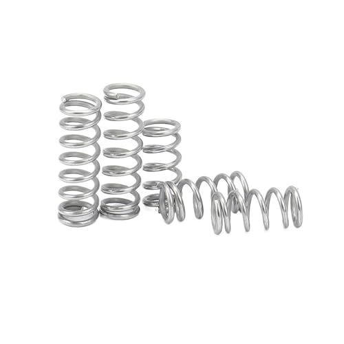 SellGood Metallfedern 10 Stück Schraubenfedern aus Edelstahl 304, Drahtdurchmesser 0,7 0,8 mm, Außendurchmesser 5–12 mm, Länge 10–50 mm, kleine Druckfeder, Rückholfeder Metallfedern(40mm,7MM_0.7MM) von SellGood