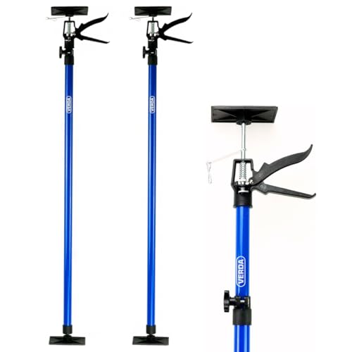 Verda Deckenstütze 2 Stk. 115-290 cm, Belastbar bis 30 kg Montagestütze Einhandstütze Gipsplatte Teleskopstütze für Heimwerker und Profis Einhandstütze SN30802 (2er Set SN30802-2) von Sellnet