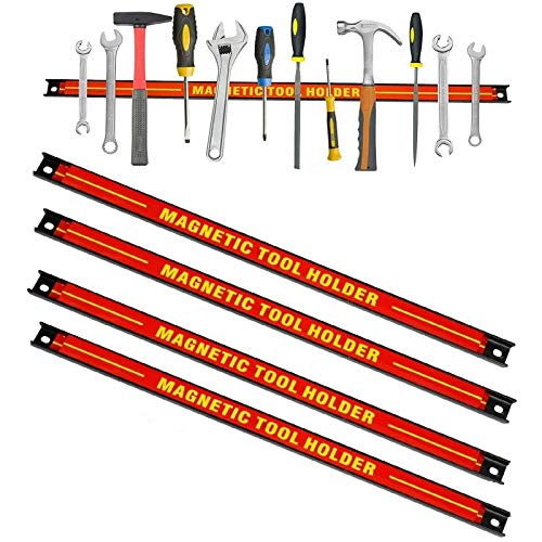 Magnetleiste Werkzeughalter Magnet Werkzeugleiste Magnetisch Werkzeugholder Magnetschiene Wandhalter (4 x 60cm) von Sellnet