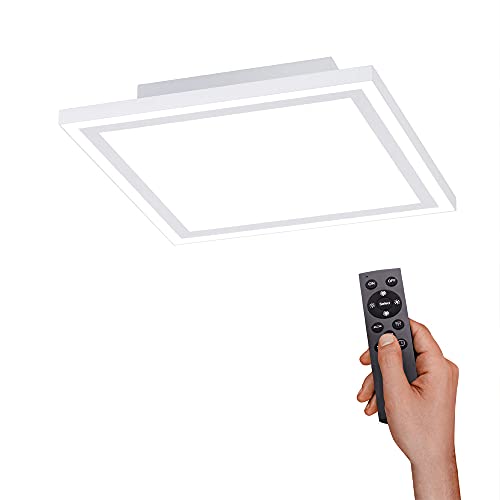 SellTec LED Deckenleuchte LED-Panel weiss, inkl. Fernbedienung, Dimmfunktion, Rand + Downlight getrennt schaltbar, kaltweiß - warmweiß… (30x30) von SellTec