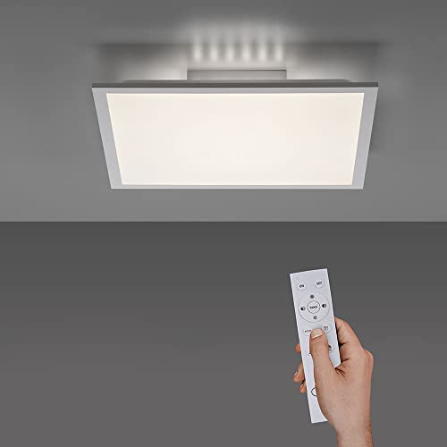 SellTec LED Panel flach, 45x45, dimmbare Decken-Lampe mit indirekter Deckenbeleuchtung | Farbtemperatur mit Fernbedienung einstellbar, warmweiss - kaltweiss | Decken-Leuchte für Wohnzimmer + Küche von SellTec