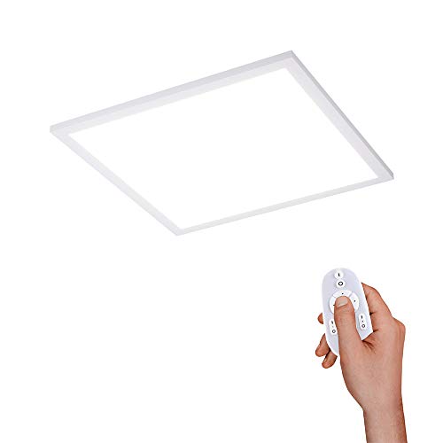 LeuchtenDirekt, LED Panel, 45x45, Deckenleuchte, dimmbar mit Fernbedienung, Deckenpanel, Farbtemperatur einstellbar, warmweiss - kaltweiss, indirekte Deckenbeleuchtung, weiss, quadratisch, IP20… von SellTec