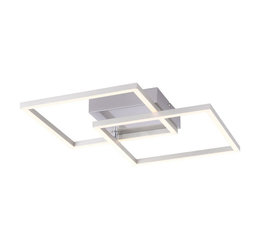 SellTec LED Deckenleuchte LED Deckenleuchte Rahmenleuchte, Lichtquelle schwenkbar, 2xLED-Board/7W/3000K, warmweiß, warmweiß, schwenkbar, matt gebürstet, Wohnzimmerlampe von SellTec