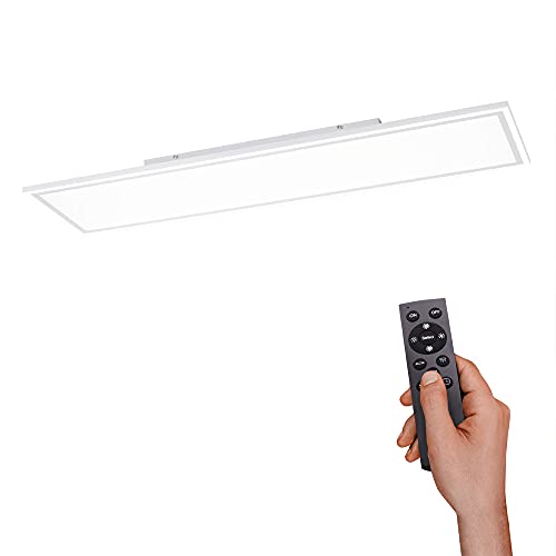 SellTec LED Deckenleuchte LED-Panel weiss, inkl. Fernbedienung, Dimmfunktion, Rand + Downlight getrennt schaltbar, kaltweiß - warmweiß… (120x30)… von SellTec
