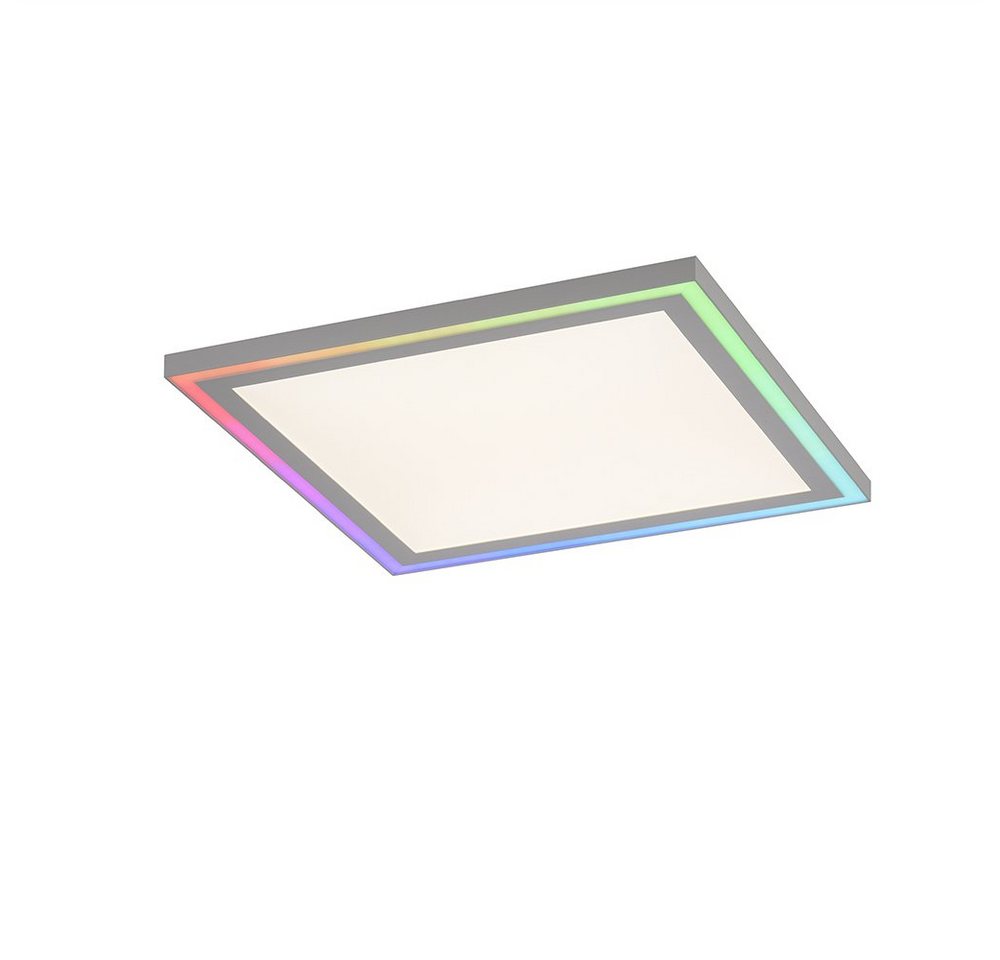 SellTec LED Deckenleuchte LED Deckenleuchte Panel Digital, CCT-Farbtemperaturregelung, RGB Rainbow Lichteffekt, Dimmfunktion, 1x LED-Board/16,00 Watt, Warmweiß bis Kaltweiß, RGB, RGB + CCT Farbwechsel dimmbar per Fernbedienung von SellTec