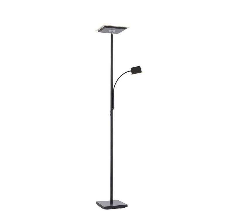 SellTec Stehlampe LED Deckenfluter Stehleuchte, dimmbar über Touchdimmer, Touchschalter, 1xLED-Board / 22 Watt, warmweiß, Fluter quadratisch schwenkbar dimmbar Leselampe von SellTec