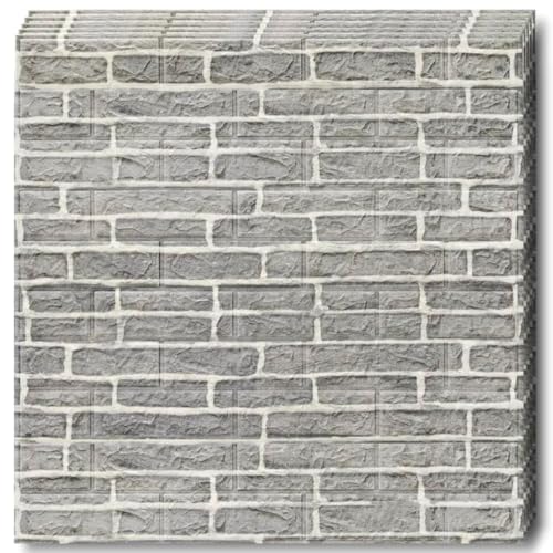 Selling Depot Selbstklebende 3D-Tapete mit Ziegelstein-Effekt, 10 Blatt (70 x 77 cm, 5,3 m²), selbstklebend, wasserdicht, schalldämpfend, für Küche, Bad, Schlafzimmer, DIY von Selling Depot
