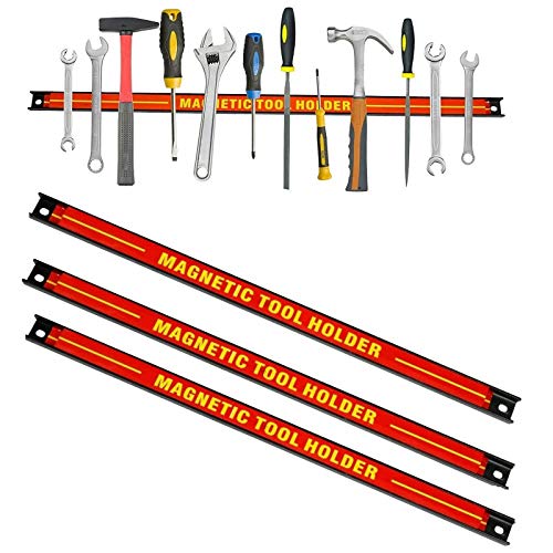 3x Magnetleiste Werkzeughalter Magnet Werkzeugleiste Magnetisch Werkzeugholder | Werkzeugleiste zur Wandmontage | Robuste Halterung für Werkzeuge, Messer & Metallgegenstände Wandhalter (3 x 60cm) von Sellnet