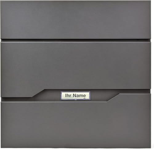 Verda Briefkasten mit Zeitungsfach Wandbriefkasten Zeitungsrolle Designer Postkasten Sichtfenster Namensschildhalter SN3673-1 von Sellnet