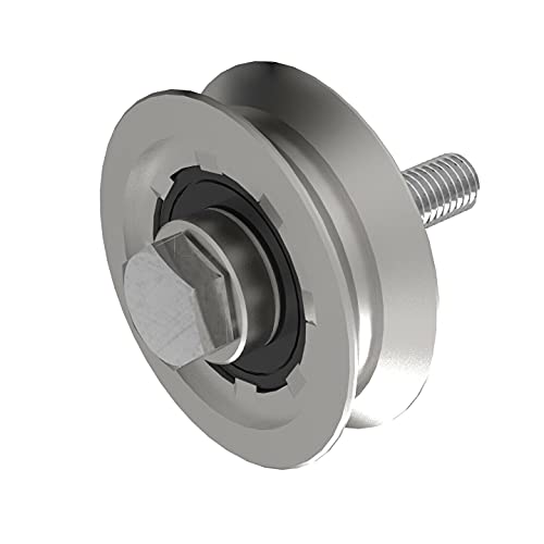 Sellon24® Schiebetorrolle Torrolle V-Rille V-Nut Laufrolle ZN Rollen verzinkt 60 80 100 mm (60 mm H/06V) von Sellon24