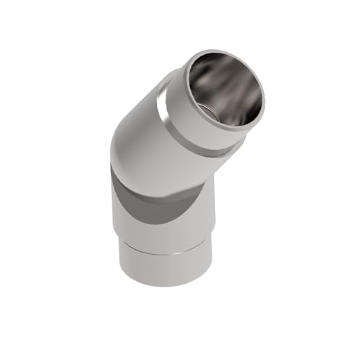 Sellon24® Edelstahl Gelenkverbinder stellbar 90° für Handlauf Rohr Ø 42,4 x 2,0 mm V2A Verstellbar Verbinder Steckfitting Verbindungsstück Handlauf Rohr Rundrohr Geländer A/0313-242 von Sellon24