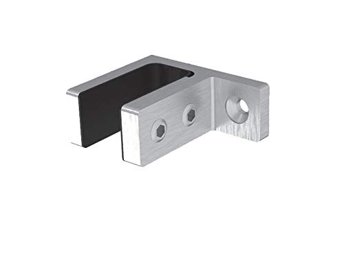 Sellon24® Edelstahl V4A Glashalter Verbinder Gerade Winkel verstellbar inkl.Gummi 16,76-21 (Edelstahl, 0771-000) von Sellon24