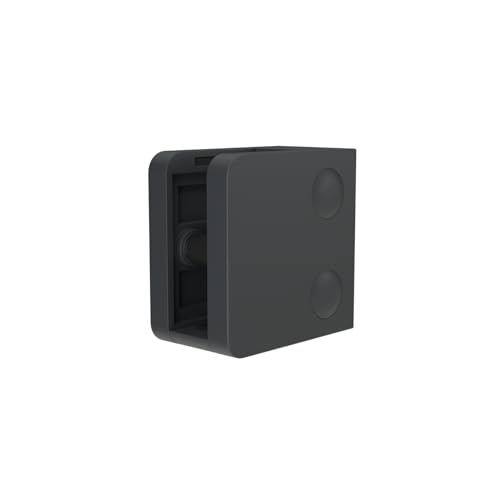Glashalter Eckig Zamak Sicherungsplatte Glasklemme RAL Schwarz Weiß Anthrazit (MOD-23OP.000/Anthrazit/6.76mm) von Sellon24