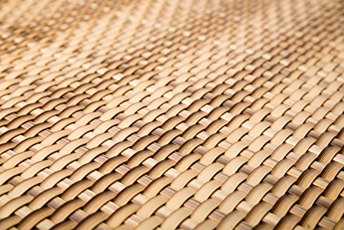 Sellon24 (17,99€/m2) Balkonverkleidung Sichtschutz Meterware Balkonsichtschutz Polyrattan Balkonbespannung RD08-stroh100 von Sellon24