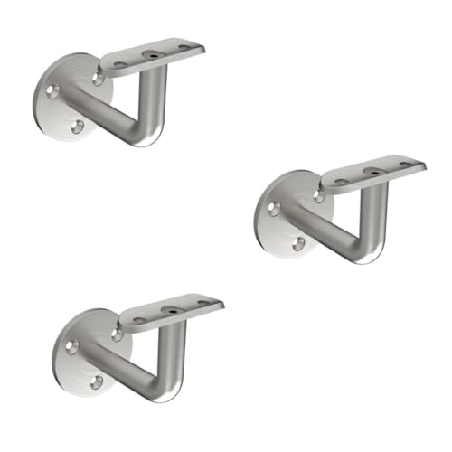 Sellon24® 3 x Edelstahl Handlaufhalter Handlaufträger für Ø42,4 Rohr Geländerhalter Treppengeländer Handlauf Wandmontage (3 x Handlaufträger Rohr 42,4 - S112.042) von Sellon24