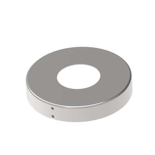Sellon24® Abdeckrosette Geteilt Abdeckung Blende für Rohr 12,0 Füllstabrohr Geländer Edelstahl teilbar 43 mm Rosette V4A Füllstab Geländer Terrase Stange Rundrohr Balkon Schraubenabdeckung 0517-012 von Sellon24