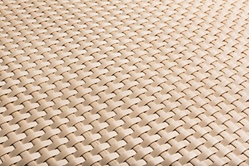 Sellon24® Balkonsichtschutz mit Ösen Balkonverkleidung Sichtschutz Balkonbespannung PE-Rattan RD18 hell beige 110 (18,99€/m2) von Sellon24