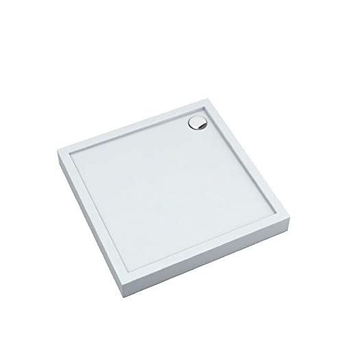 Sellon24® Duschtasse Duschwanne inkl. Styroporträger Duschboard aus Sanitär-Acryl in Weiß DIN 51097 (75x75x12) von Sellon24
