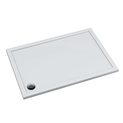 Sellon24® Duschwanne extraflache Acryl-Duschtasse zum direkten Aufkleben Aufbau-Höhe 4,5 cm (70x100x4,5) von Sellon24