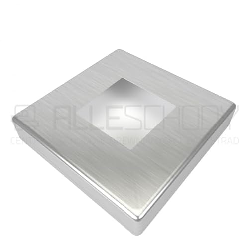 Sellon24® Edelstahl Abdeckrosette für Pfosten eckig 40x40 Abdeckung Rosette Blende Geländer V2A 90 mm (RM 40 KS) von Sellon24