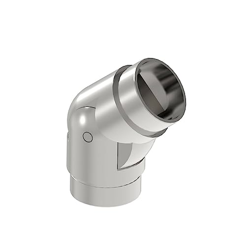 Sellon24® Edelstahl Handlauf Konfigurator 42,4 Treppe Zubehör Wandhandlauf Handlaufhalter Halterung Verbinder Eckbogen Rohr Edelstahlrohr Steckfitting V2A Geländer geschliffen Wand SET von Sellon24