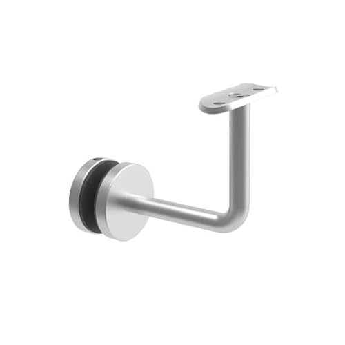 Sellon24® Edelstahl Handlaufhalter Glas Handlaufträger Handlauf 42,4 Halterung Handlauftraeger Glasgeländer rund Glashalter Treppe Rohrstütze seitliche Verankerung Glasplatte Halter für Glas Balkon von Sellon24
