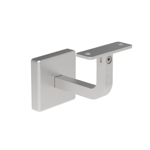Sellon24® Edelstahl Handlaufhalter Profil eckig Handlaufträger flach 40x40 Handlauf Treppe Halterung Geländer Wand Treppengeländer Rohr V2A verstellbar Wandhalter mit Gelenk von Sellon24