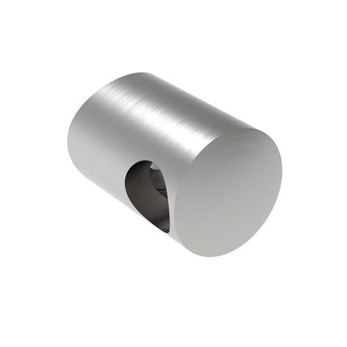 Sellon24® Edelstahl Querstabhalter Traversenhalter Reling Geländer Relinggeländer V2A … (Anschluss Ø42,4 mm, Sackloch rechts Ø12,2 mm) von Sellon24