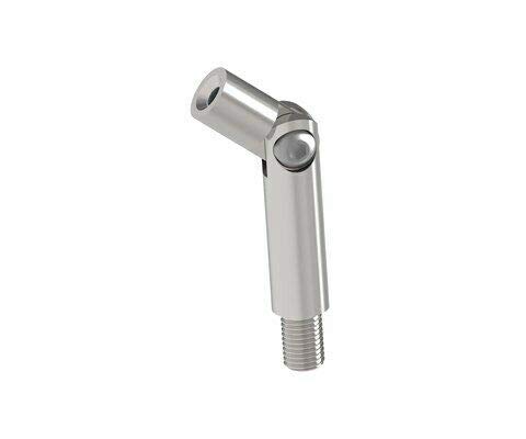 Sellon24® Edelstahl Rohrstütze Edelstahl Kugelring Gelenk Handlauf Halter M8/M6 Stift Rohrhalter Pfosten 42,4 Geländer Treppengeländer Verbinder Handlauf Gelaender Rohrstuetze Edelstahlrohr Komponente von Sellon24