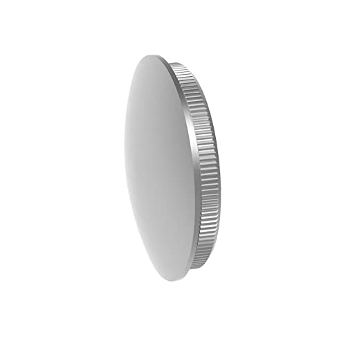 Sellon24® Edelstahl V2A Endkappe voll 42,4x2,0 mm Rohrstopfen Abschlussdeckel Verschluss Stopfen massiv Vollmaterial Geländer Kappe Rohr Rundrohr Gelaender flach/leicht gewölbt (5728.242 voll/rund) von Sellon24