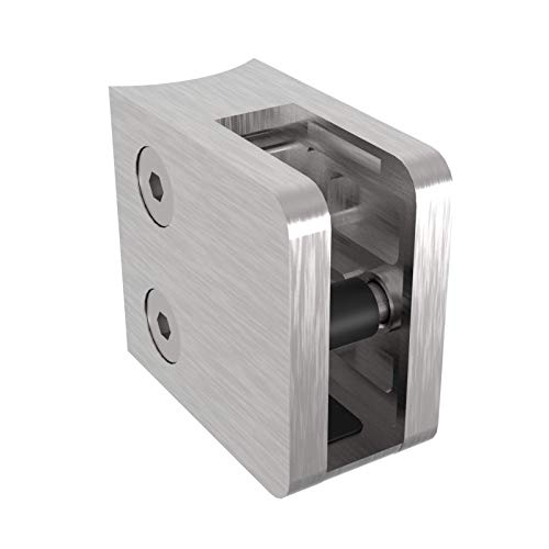 Sellon24® Glasklemme MOD23OP Glashalter Glass Clamp Edelstahl für Rohr 42,4 mm Gummi 6,00-10,76mm (MOD23OP für Rohr 42,4 Gummi 8,76mm) von Sellon24