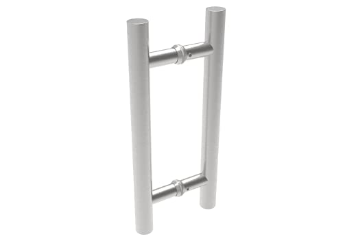 Sellon24® Griffstange 300/400 / 500 mm Türgriff für Glastür Schiebetür Griff Glasscheibe Stoßgriff Edelstahl V2A Stangengriff Türbeschlag Haltegriff Glas 8-12 mm /1 Paar (GS-304/M1-25-500/S) von Sellon24