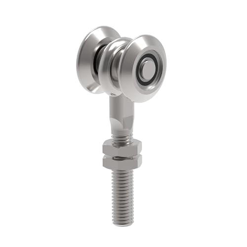 Sellon24® Stahl Tor-Bauteile Schiebetor Scheunentor Garage Tür Hängende Tor Rolltor 42x54 (5. Zweirädriger Rollen H/07-42x54) von Sellon24