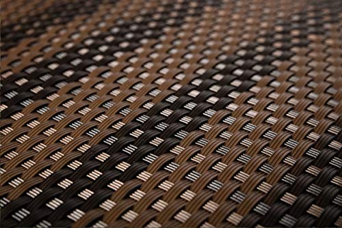 Sellon24 PE-Rattan Balkonverkleidung Balkonbespannung Sichtschutz Windschutz Matte für Balkon Terrasse Garten (17,99€/m2) (RD06 Braun&Schwarz, 100) von Sellon24