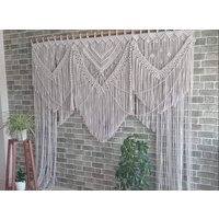 Makramee Hochzeit Bogen/Boho Extra Große Hintergrund Fenster Vorhang Makrame von SelolaDE