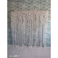 Makramee Hochzeit Bogen/Hintergrund Vorhang Gardine Boho Vorhänge Wandbehang von SelolaDE