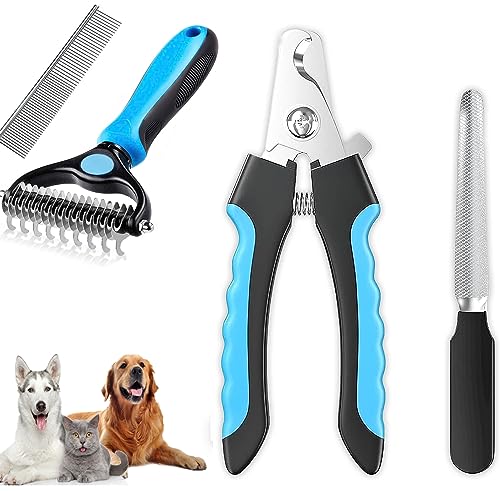 Profi Krallenschere für Hunde und Katzen mit Nagelfeile, Hundebürste und Katzenbürste, Edelstahl Krallenzange Hohe Qualität Krallenpflege Schneider für Haustiere Nagelknipser groß, Nagelschere Set Profi Krallenschere für Hunde und Katzen mit Nagelfeile, Hundebürste und Katzenbürste, Edelstahl Krallenzange Hohe Qualität Krallenpflege Schneider für Haustiere Nagelknipser groß, Nagelschere Set von Seloxmcs