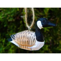 Kanada-Gans-Verzierung Handgemachte Hölzerne Hängende Dekor-Vogel-Rustikale Schnitzende Figur von Selsela