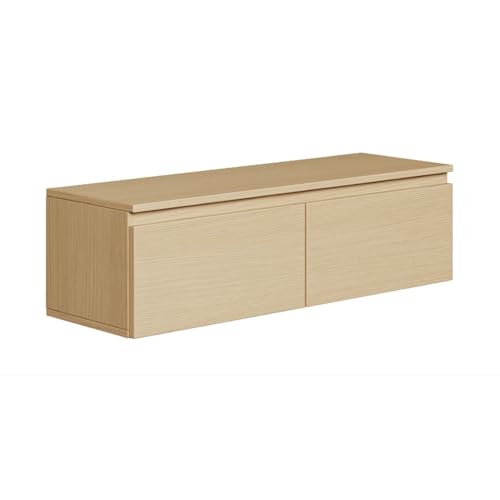 Selsey Hängeboard Bemmi 28,4x100x31,8 cm, Minimalistisches TV Lowboard, Lindberg-Eiche, Hochwertige Spanplatte mit ABS-Kanten, Zwei Klappenfächer,Melaminbeschichtet, Ideal fürs Wohnzimmer Selsey Hängeboard Bemmi 28,4x100x31,8 cm, Minimalistisches TV Lowboard, Lindberg-Eiche, Hochwertige Spanplatte mit ABS-Kanten, Zwei Klappenfächer,Melaminbeschichtet, Ideal fürs Wohnzimmer von Selsey