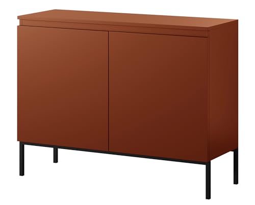 Selsey Bemmi - Kommode, Sideboard 2-türig, Ziegelrot, 100 cm von Selsey