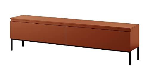 Selsey Bemmi TV-Lowboard TV-Schrank stehend, Ziegelrot mit Metallbeinen, 175 cm von Selsey