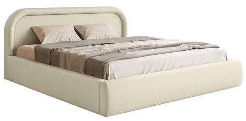 Selsey Bett 180 x 200 cm Polsterbett Schlafbett Mit Bettkasten Stauraum Metallgestell Kopfteil Chenille Ruvi Beige Selsey Bett 180 x 200 cm Polsterbett Schlafbett Mit Bettkasten Stauraum Metallgestell Kopfteil Chenille Ruvi Beige von Selsey