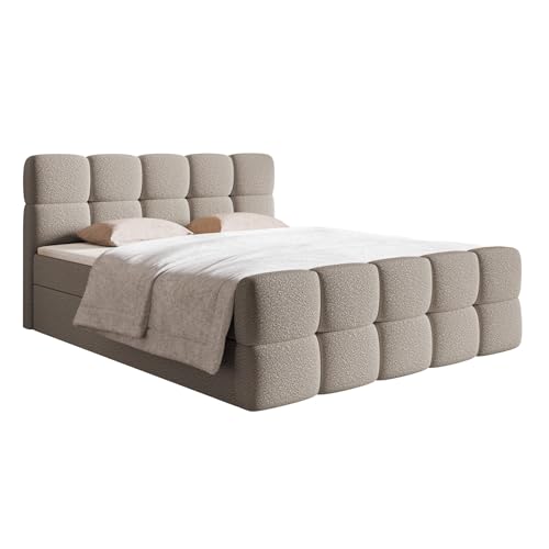 Selsey Bett Boxspringbett Doppelbett 140 x 200 cm Mit 2 Bettkasten Topper Matratzentopper Bonell Matratze Härtegrad H2 H3 Boucle Gewebe Reißfest Graubeige Cloudy Selsey Bett Boxspringbett Doppelbett 140 x 200 cm Mit 2 Bettkasten Topper Matratzentopper Bonell Matratze Härtegrad H2 H3 Boucle Gewebe Reißfest Graubeige Cloudy von Selsey