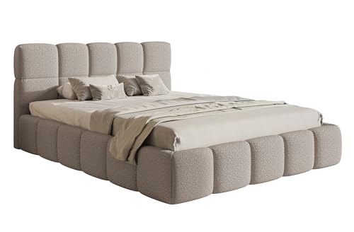 Selsey Bett Polsterbett 160 x 200 cm Boucle Gewebe Reißfest Cloudy Hellgrau Selsey Bett Polsterbett 160 x 200 cm Boucle Gewebe Reißfest Cloudy Hellgrau von Selsey