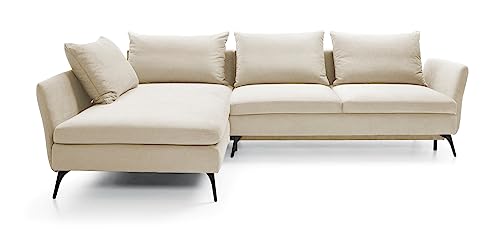 Ecksofa DEMISBAL mit Schlaffunktion, Bettkasten, Cremeweiß, rechtsseitig Ecksofa DEMISBAL mit Schlaffunktion, Bettkasten, Cremeweiß, rechtsseitig von Selsey