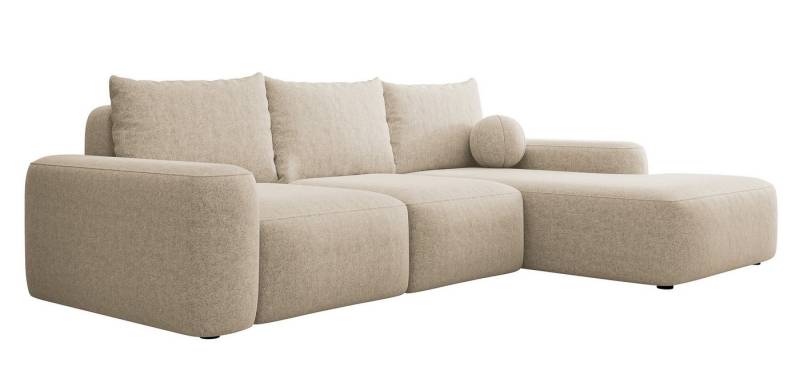Selsey Ecksofa CARNOS, mit Schlaffunktion, Bettkasten, Chenille-Bezug, Ballkissen von Selsey